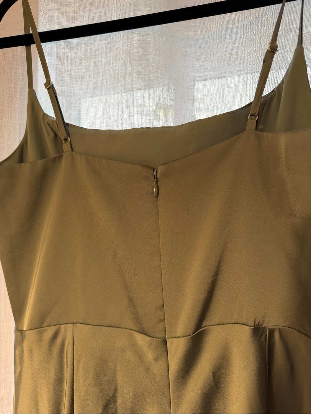 Birdy Grey Mai Matte Satin Dress in Sea Foam with Spaghetti Straps - Picture 5 of 9